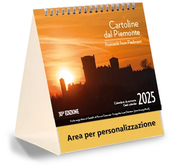 Calendario da banco "Cartoline dal Piemonte 2025"